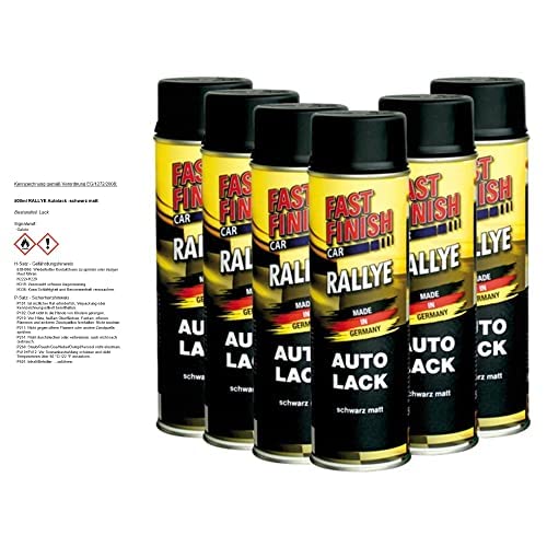 Autolack-Spray Fast Finish 430220 SET schwarz matt 6 x 500 ml
