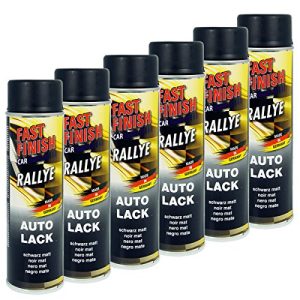 Autolack-Spray Fast Finish 430220 SET schwarz matt 6 x 500 ml
