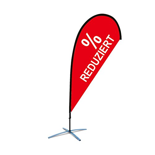 Beachflag BGF Motiv”REDUZIERT” Werbung SSV mit Bodenhaltung