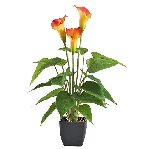 Blume im Topf NAHUAA Künstliche Pflanzen Calla Lily