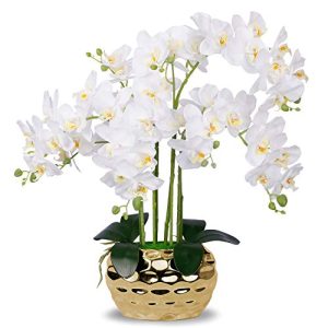 Blume im Topf RENATUHOM Künstliche Orchideen im Topf