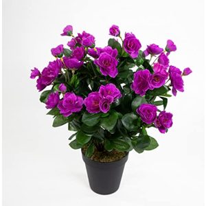 Blume im Topf Seidenblumen Roß Azalee 40cm Purple im Topf