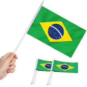 Brasilien-Flagge Anley brasilianische 5×8 Zoll HandHeld Mini