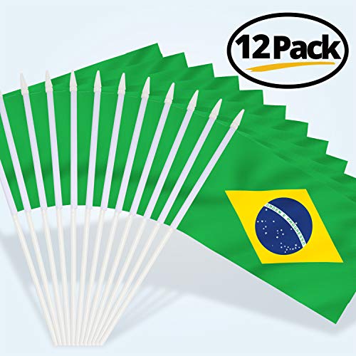 Brasilien-Flagge Anley brasilianische 5×8 Zoll HandHeld Mini