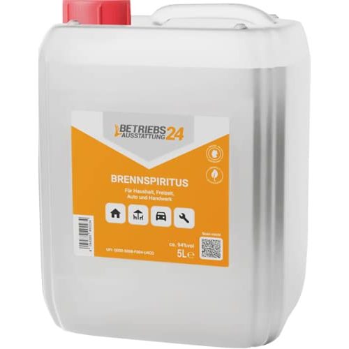 Brennspiritus Betriebsausstattung24, 5 Liter, ca. 94% vol