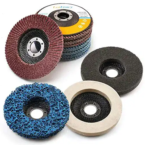 Fächerscheiben LotFancy 115 mm Set, 11 PCS, Korn 40 60 80 120