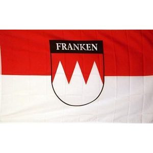 Frankenfahne U24 Fahne Flagge Franken mit Schrift 90 x 150 cm