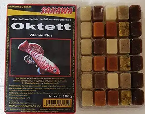 Frostfutter SAHAWA Fischfutter 5X 100g Blister Oktett, Mischfutter