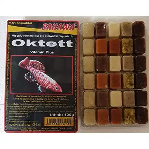 Die beste Frostfutter SAHAWA Fischfutter 5X 100g Blister Oktett, Mischfutter 2026 Test Bestseller Frostfutter SAHAWA Fischfutter 5X 100g Blister Oktett, Mischfutter