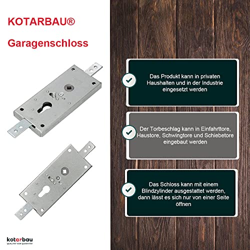 Garagenschloss KOTARBAU ® 60 mm Stahl Torschloss