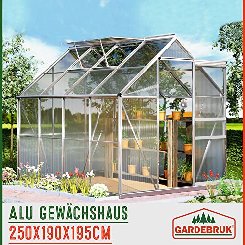 Gardebruk-Gewächshaus Gardebruk Aluminium 250x190cm