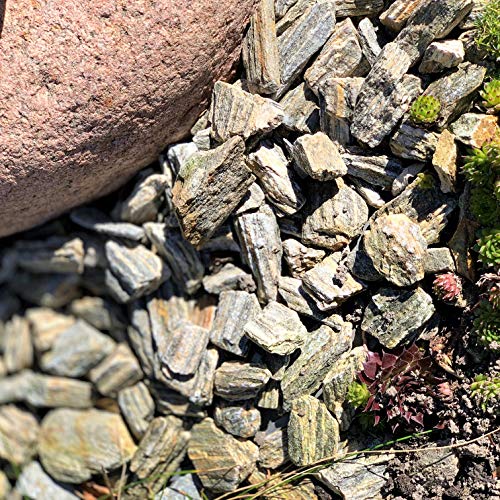 Granitsplitt Lei Gneis Woodstone Deko-Stein Granit, 5Kg, Zierkies