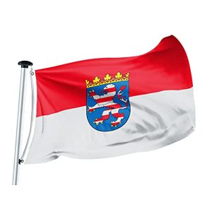 Hessen-Flagge FLAGLY Premium Flagge Hessen 100x150cm