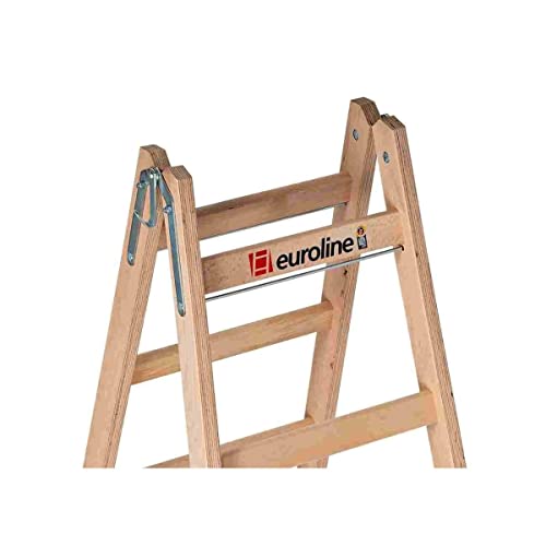 Holzstehleiter Euroline Holz-Comfort-Breit-Sprossen-Stehleiter