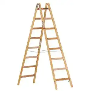 Holzstehleiter Euroline Holz-Comfort-Breit-Sprossen-Stehleiter