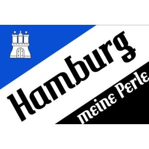 HSV-Fahne FahnenMax Fahne Hamburg Meine Perle Wappen