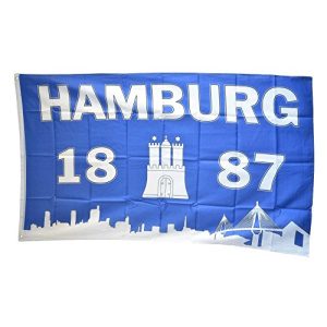 HSV-Fahne Flaggenfritze Fahne/Flagge Hamburg 1887 Silhouette