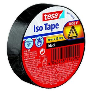 Insulating tape tesa, self-adhesive, heat-resistant, 10 m BLACK