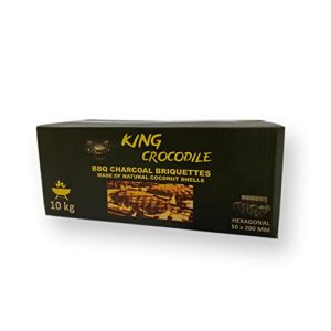 Kokosnuss-Grillkohle CROCS COCO King Crocodile, wenig Asche