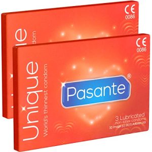 Latexfreie Kondome Pasante Unique Ultra-Sensitiv, 2 x 3 Stück