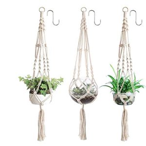 Macrame Hanging Basket YHmall 3 x Plant Hangers