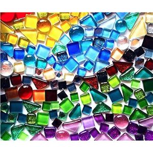 Mosaikfliesen BTMIEY 200 g bunte Kristall-Mosaik-Fliesen