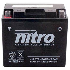 Motorradbatterie 12 V 10 Ah Nitro YT12B-4 -N, Schwarz