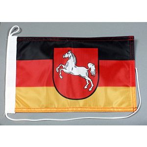 Niedersachsen-Flagge Buddel-Bini Bootsflagge 20 x 30 cm