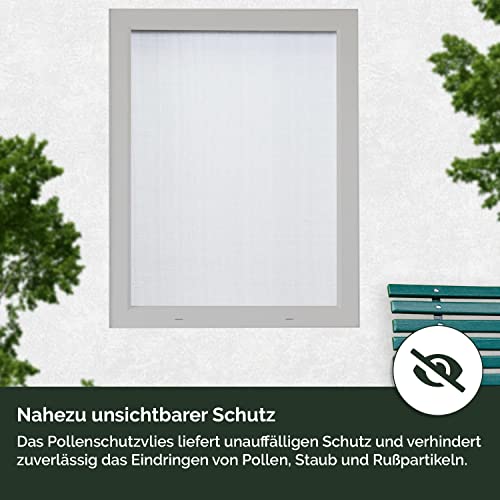 Pollenschutz Nematek Fenster Vlies Moskitonetz Weiß 2er Set