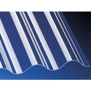 Polycarbonat-Wellplatten Acrylshop24 Profilplatte Sinus 76/18 klar
