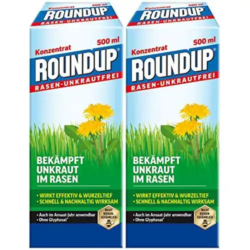 Roundup-Unkrautvernichter Roundup Rasen-Unkrautfrei, 2×500 ml