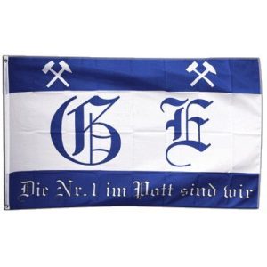 Schalke-Fahne Flaggenfritze Fanflagge Gelsenkirchen 90 x 150 cm