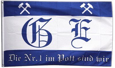 Schalke-Fahne Flaggenfritze Fanflagge Gelsenkirchen 90 x 150 cm