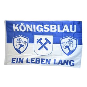 Schalke-Fahne Flaggenfritze, Königsblau EIN Leben lang + Sticker