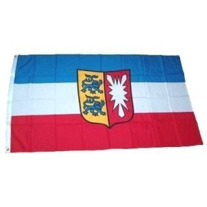 Schleswig-Holstein-Flagge FahnenMax® Fahne mit Wappen