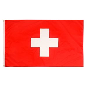 Schweiz-Flagge Aricona Schweiz Flagge 90×150 cm, Messing-Ösen