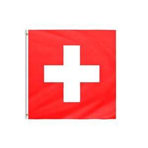 Schweiz-Flagge Star Cluster 90 x 90 cm quadratisch