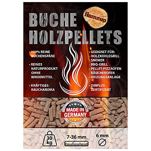 Smoker-Pellets Flameup Buche Pellets 15 kg 30 kg Grill Holz