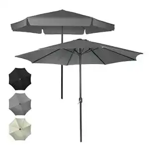 Sonnenschirm-250-cm MIADOMODO ® Ø250/300cm, Handkurbel