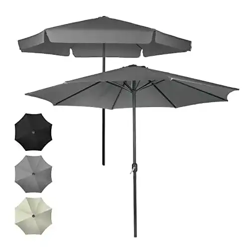 Sonnenschirm-250-cm MIADOMODO ® Ø250/300cm, Handkurbel