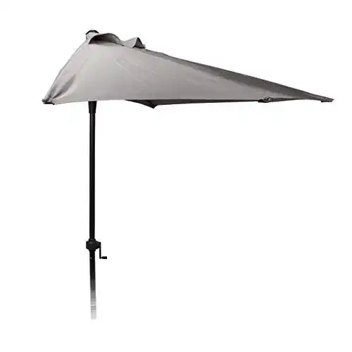 Sonnenschirm-250-cm Spetebo Halbrunder Wand Sonnenschirm