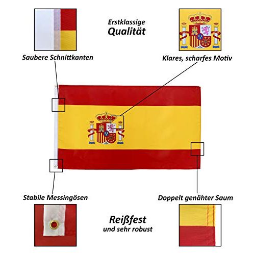 Spanien-Flagge FlagScout Spanien Flagge 90 x 150 cm