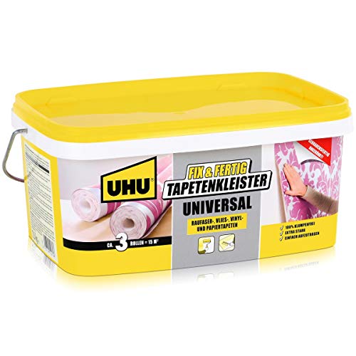 Tapetenkleister UHU Fix & Fertig Kleister Universal, Eimer 2,5 kg