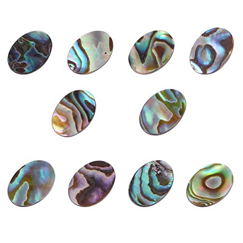 Die beste abalone muschel exceart 10 stueck perlen oval natuerlich flach Bestsleller kaufen