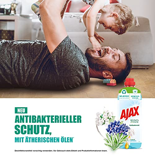 Ajax-Allzweckreiniger AJAX Reines Zuhause 12 x 1L, antibakteriell