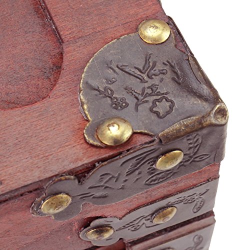 Antik-Truhe HMF 6400-140 Schatztruhe aus Holz mit Schloss