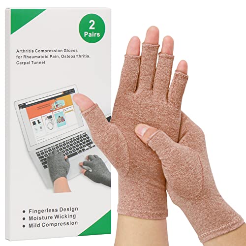 Die beste arthrose handschuhe hsgezuoqi 2 paar fingerlos atmungsaktiv Bestsleller kaufen