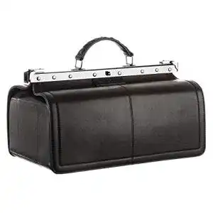 Arzttasche Ledershop24 Greenland Nature Black-Nappa Doc-Bag