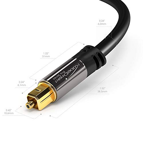 Audiokabel KabelDirekt, TOSLINK-Kabel, optisch, 0,5 m kurz