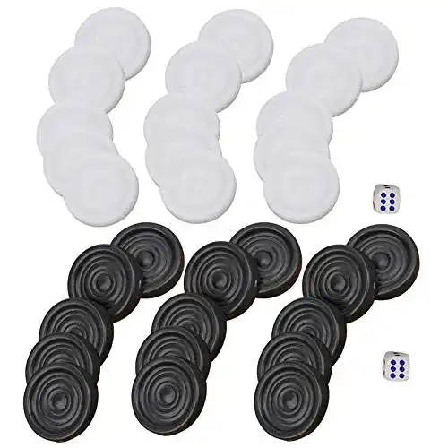 Backgammon-Steine Cikonielf Backgammon Brettspiel, 22mm